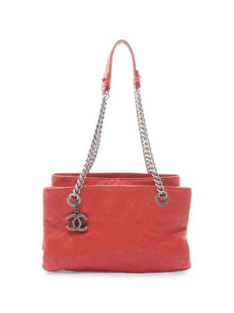 CHANEL Pre-Owned 2011 quilted leather tote bag Red 109660515690247