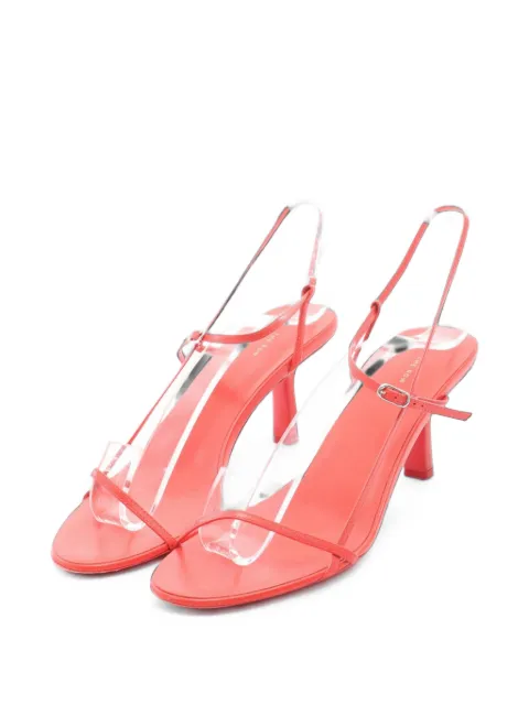 The Row Pre-Owned 2000s buckled leather sandals Red 1092021
