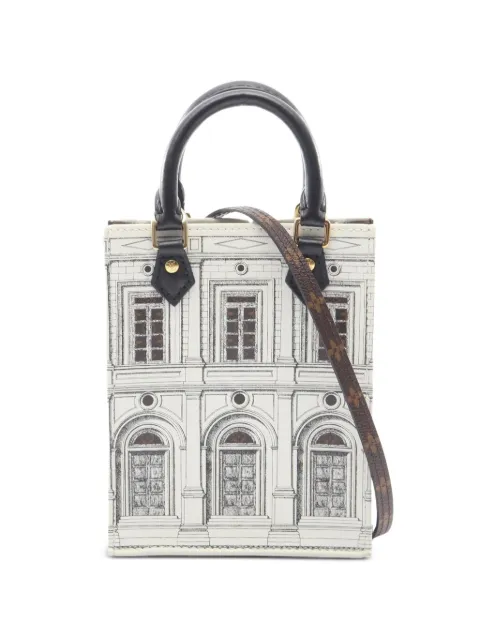 Louis Vuitton Pre-Owned 2010s Fornasetti Petite Sac Plat mini tote bag White 1096338