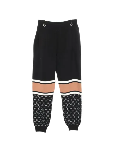 Louis Vuitton Pre-Owned 2020s monogram-pattern track pants Black 1092329