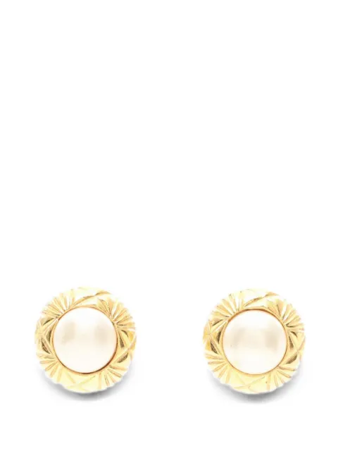 CHANEL Pre-Owned 1986-1988 round-shape earrings Gold 1085722
