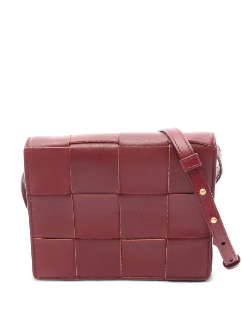 Bottega Veneta Pre-Owned 2010s mini Cassette Maxi Intrecciato shoulder bag Red 1096158
