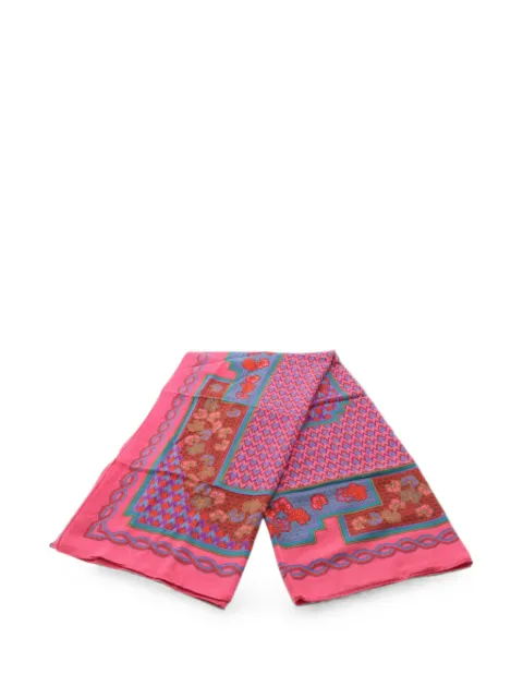 Hermès Pre-Owned 2010s geometric-print scarf Pink 1092778