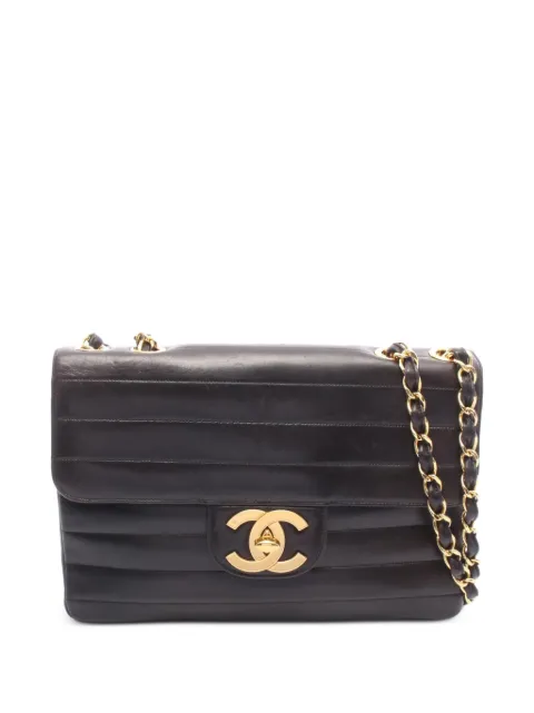 CHANEL Pre-Owned 1994-1996 Mademoiselle Coco Mark shoulder bag Brown 10964283207831