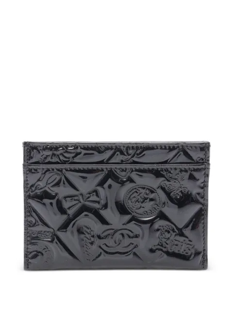 CHANEL Pre-Owned 2006-2008 Icon patent-finish card holder Black 109685611894577