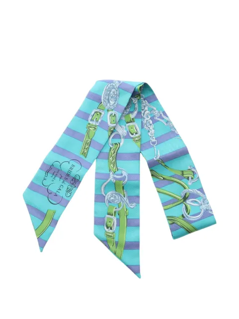 Hermès Pre-Owned 2010s Brides de Gala Twilly scarf Green 1093376