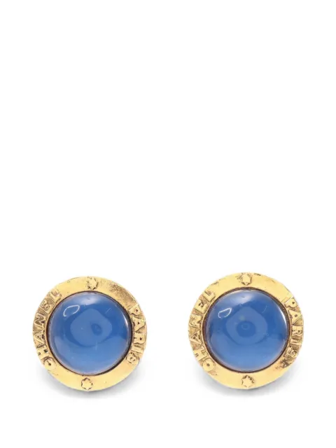 CHANEL Pre-Owned 1986-1988 round-shape earrings Gold 1089767