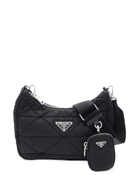Prada Pre-Owned 2010s Tessuto quilted shoulder bag Black 1094404