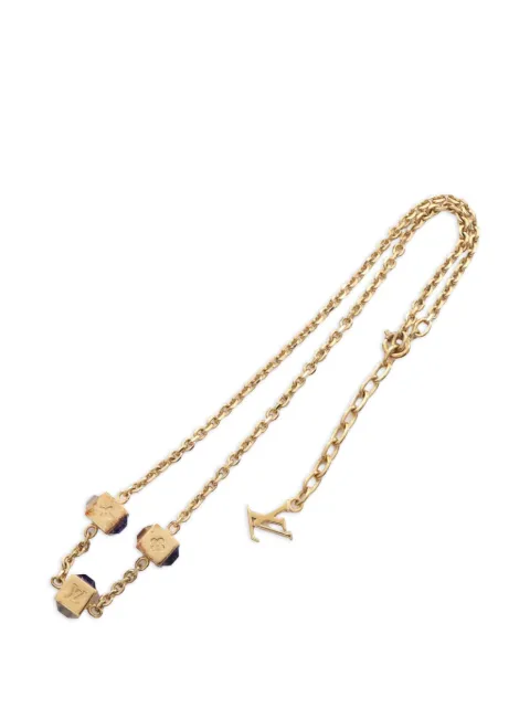 Louis Vuitton Pre-Owned 2011 rhinestone gambling necklace Gold 1092460GL0121