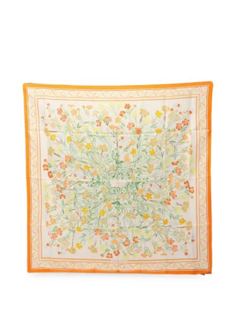 Hermès Pre-Owned 2000s floral-print scarf Neutrals 1093384