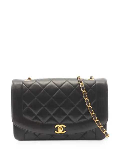 CHANEL Pre-Owned 1994-1996 Matelassé Diana shoulder bag Black 10968083018033