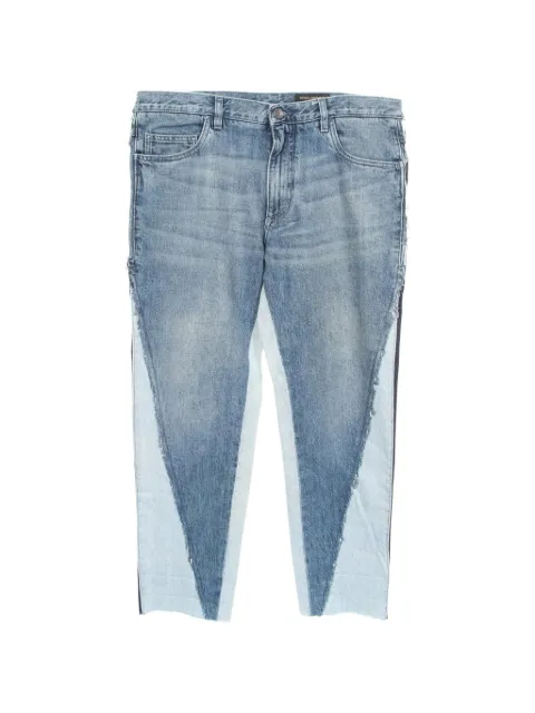 Dolce & Gabbana Pre-Owned 2000s panelled raw-edge jeans Blue 1075041