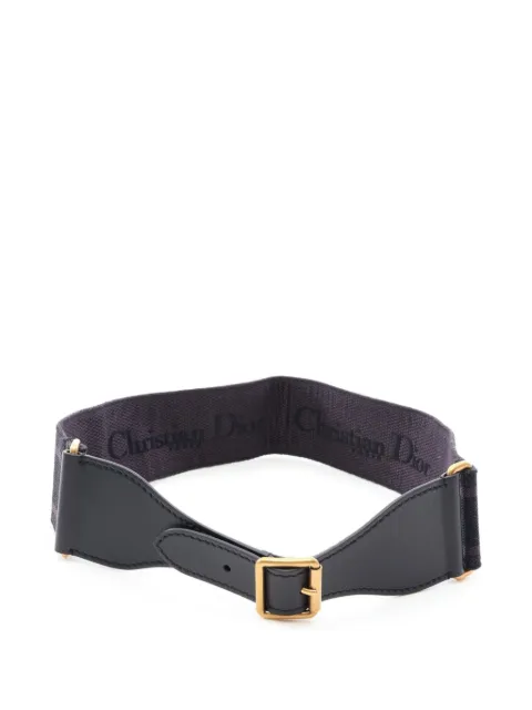 Christian Dior Pre-Owned 2010s embroidered canvas belt Black 1094194