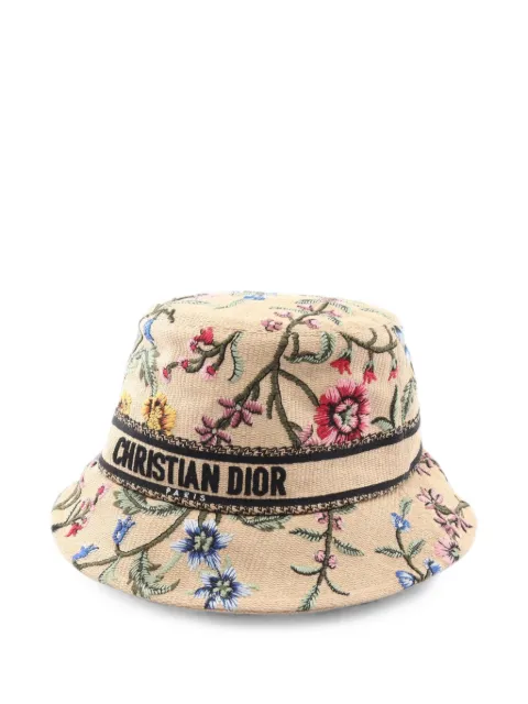 Christian Dior Pre-Owned 2010s D-Bobby Petites Fleurs bucket hat Neutrals 1093369