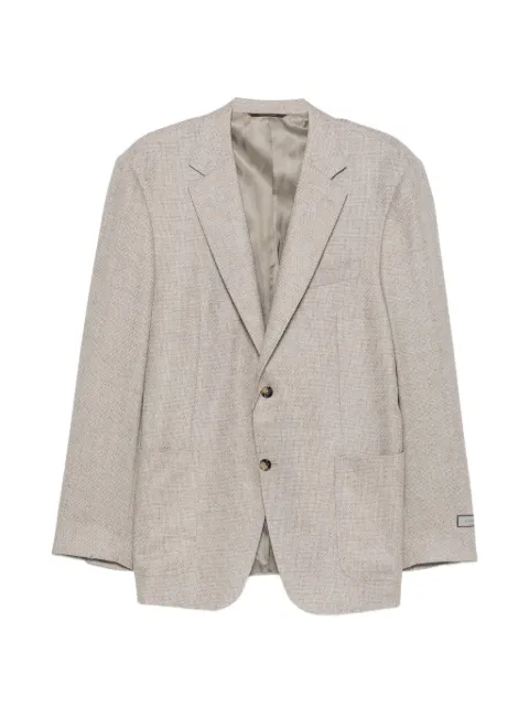 Canali single-breasted wool-blend blazer Grey CU04651