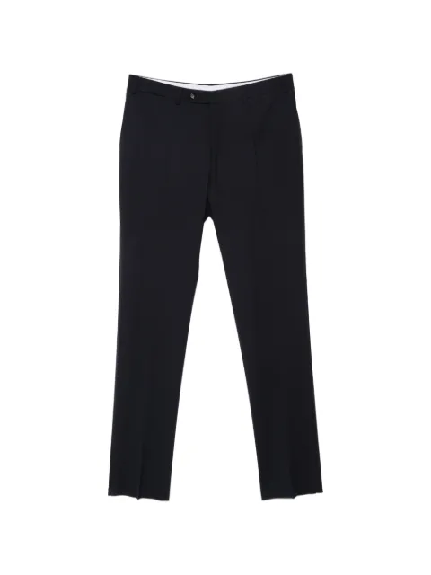 Canali Travel pressed-crease tailored trousers Blue EU00551