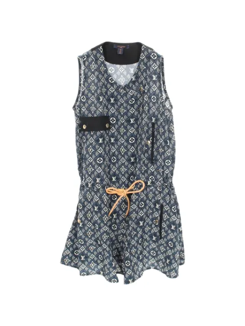 Louis Vuitton Pre-Owned 2010s Since 1854 monogram sleeveless midi dress Blue 1094856