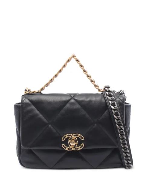 CHANEL Pre-Owned 2021 19 matelassé shoulder bag Black 1096126GTX5H111