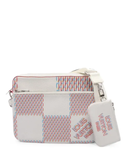 Louis Vuitton Pre-Owned 2000s Damier Giant Spray Trio messenger bag White 1095052