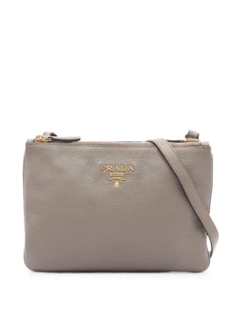 Prada Pre-Owned 2000s leather shoulder bag Grey 1094920