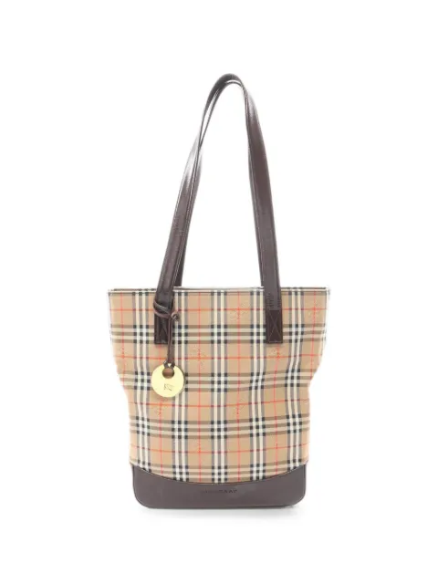 Burberry Pre-Owned 2010s Haymarket check shoulder bag Neutrals 1095347