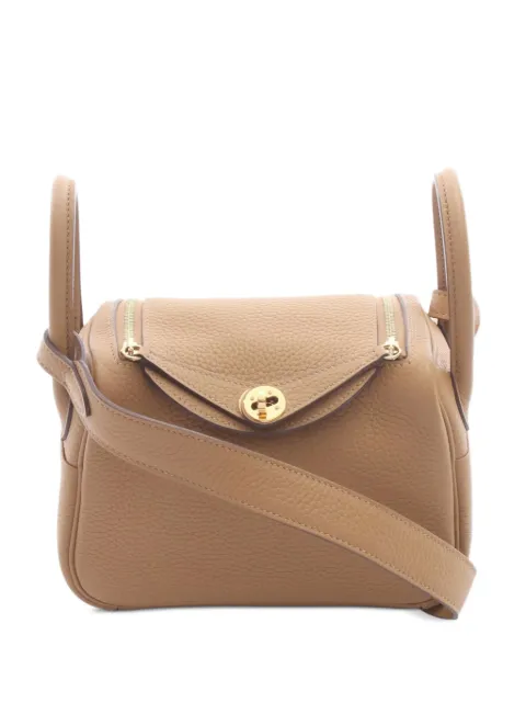 Hermès Pre-Owned 2021 mini Lindy tote bag Brown 1096141Z