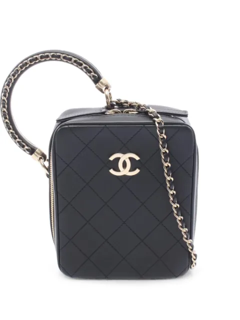 CHANEL Pre-Owned 2020-2021 Matelassé-effect mini bag Black 109608130072004