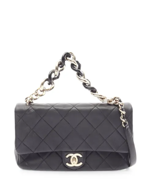 CHANEL Pre-Owned 2019 large Matelassé chain shoulder bag Black 109681229170010