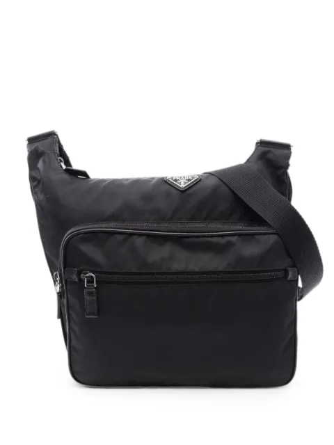 Prada Pre-Owned 2000s triangle-logo cross body bag Black 1094389