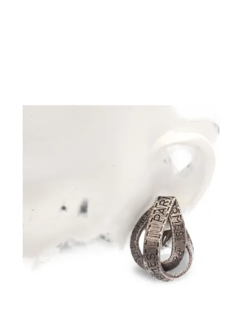Hermès Pre-Owned 2000s logo-engraved earrings Silver 1085718