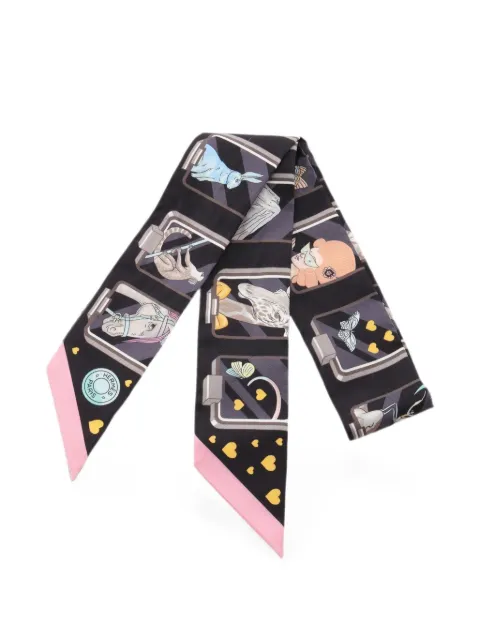 Hermès Pre-Owned 2010s Story ribbon scarf Black 1091950