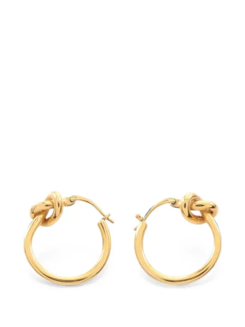 Celine Pre-Owned 2010s knot-detail hoop earrings Gold 1091217