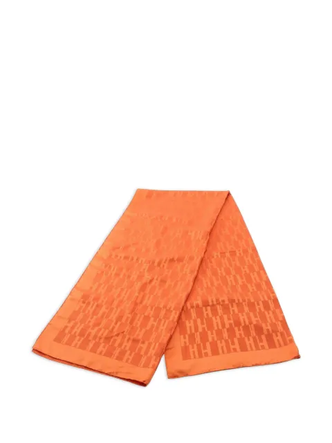 Hermès Pre-Owned 2010s H logo scarf Orange 1092392