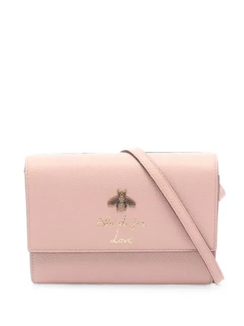 Gucci Pre-Owned 2010s Animalier bee shoulder bag Pink 1097113
