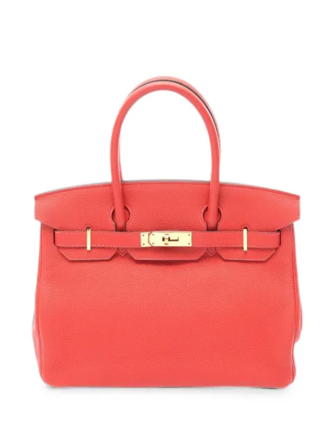 Hermès Pre-Owned Birkin 30 Togo tote bag Red 1096476K