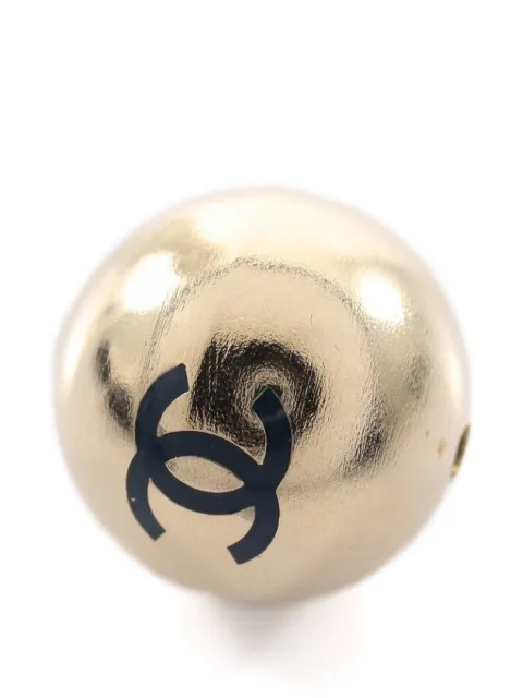 CHANEL Pre-Owned 2015 Camellia tweed brooch Blue 109194915P