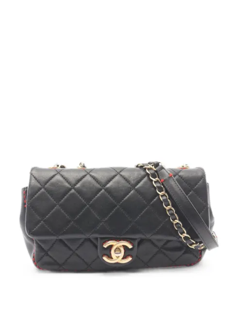 CHANEL Pre-Owned 2016-2017 Matelassé single flap shoulder bag Black 109607723561768