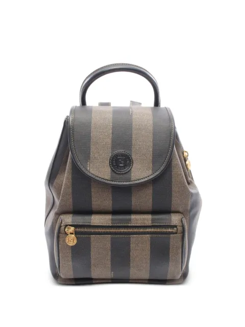 Fendi Pre-Owned 2000s Pequin striped backpack Brown 1095371