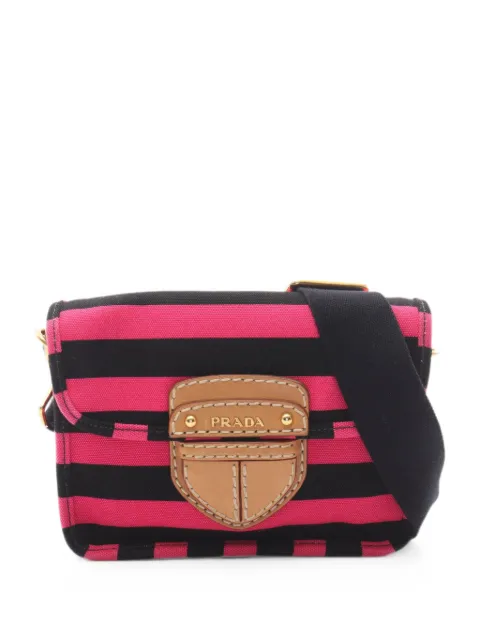 Prada Pre-Owned 2000s Canapa Rig shoulder bag Black 1095357
