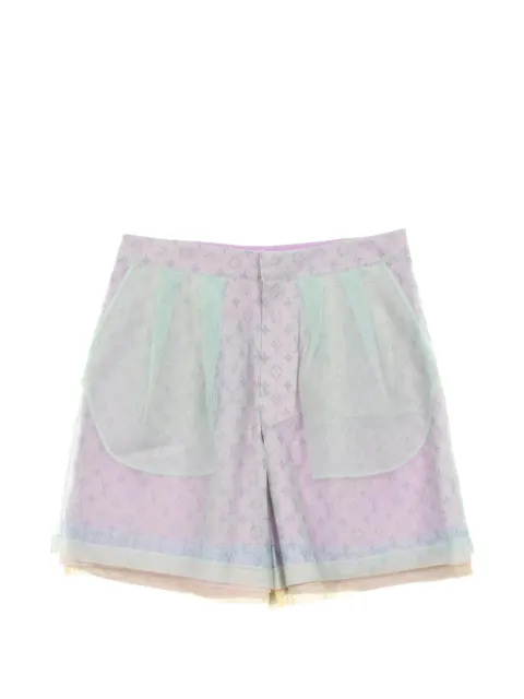 Louis Vuitton Pre-Owned 2020s Monogram layered shorts Purple 1092334