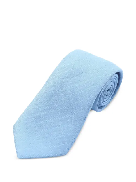 Hermès Pre-Owned 2010s H silk tie Blue 1093410