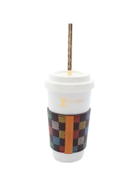 Louis Vuitton Pre-Owned 2010s Damier cup and straw White 1094201