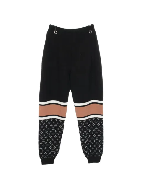 Louis Vuitton Pre-Owned 2020s monogram-pattern track pants Black 1093363