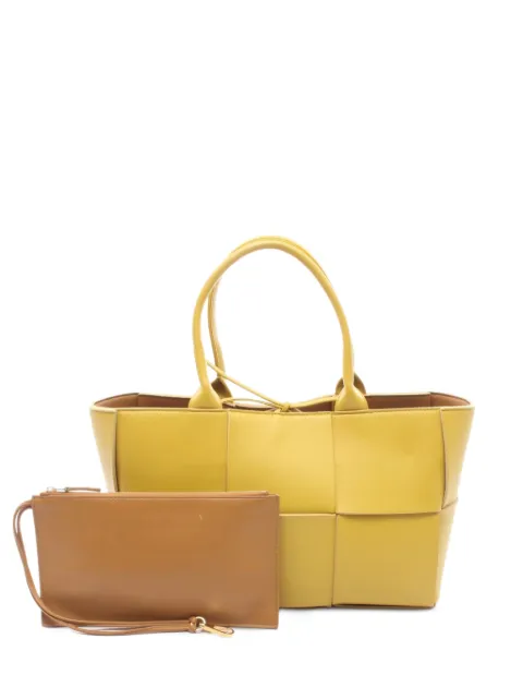 Bottega Veneta Pre-Owned 2010s Arco Intrecciato tote bag Yellow 1097235