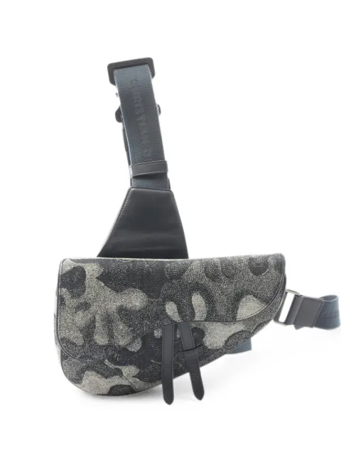 Christian Dior Pre-Owned 2000s x Peter Doig Saddle sling bag Blue 1094994