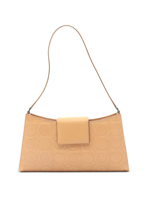 Ferragamo Pre-Owned 2010s Gancini shoulder bag Neutrals 1094952