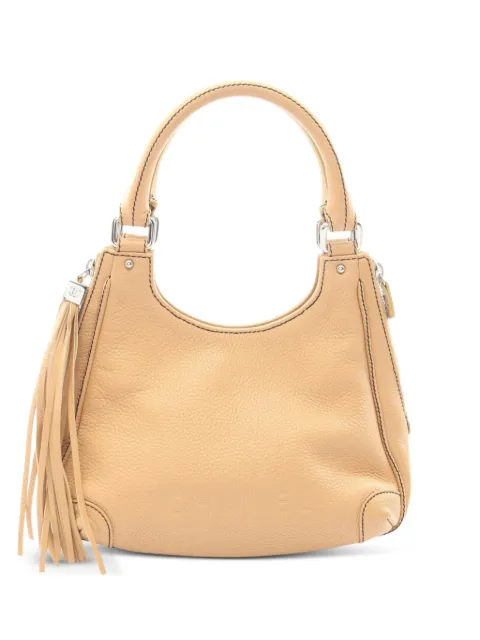 CHANEL Pre-Owned 2003-2004 logo fringe handbag Neutrals 10946318735875