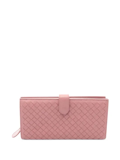 Bottega Veneta Pre-Owned 2010s Intrecciato bi-fold wallet Pink 1097122