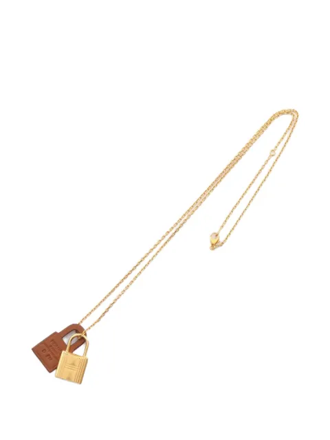 Hermès Pre-Owned 2019 O'Kelly padlock necklace Gold 1090553D