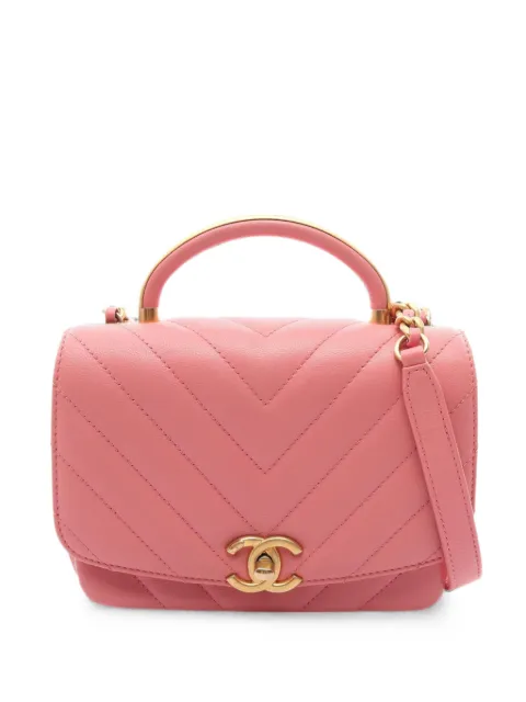 CHANEL Pre-Owned 2019 Chevron V-stitch shoulder bag Pink 109677629763220